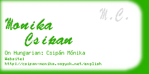 monika csipan business card