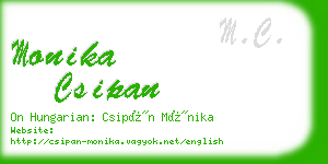 monika csipan business card